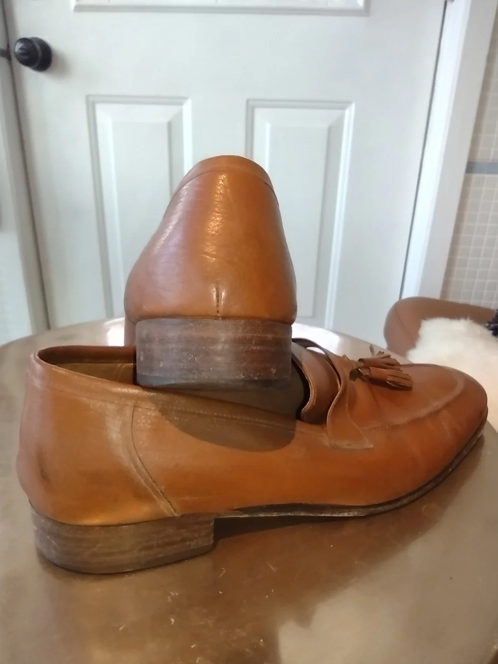 Leather Tassel Loafers - Brown